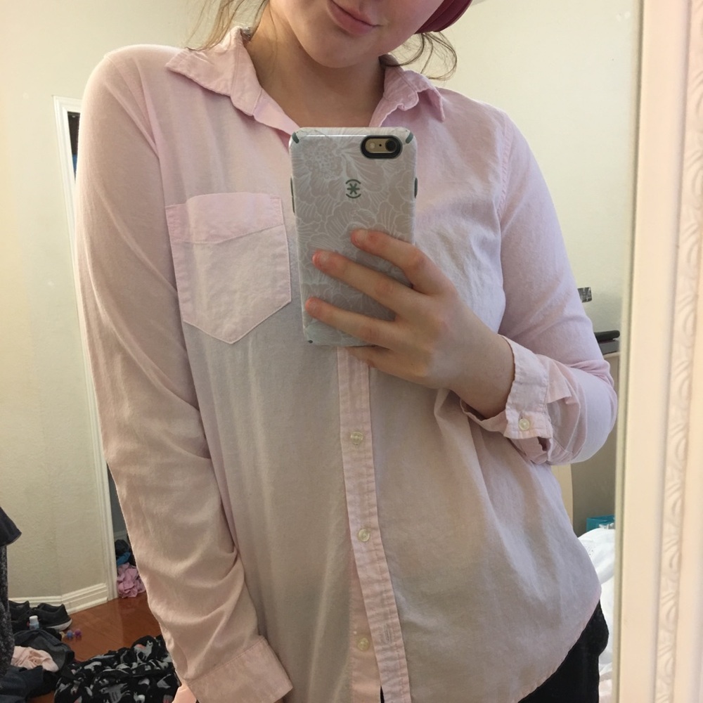 Old Navy Pink Button Down Shirt